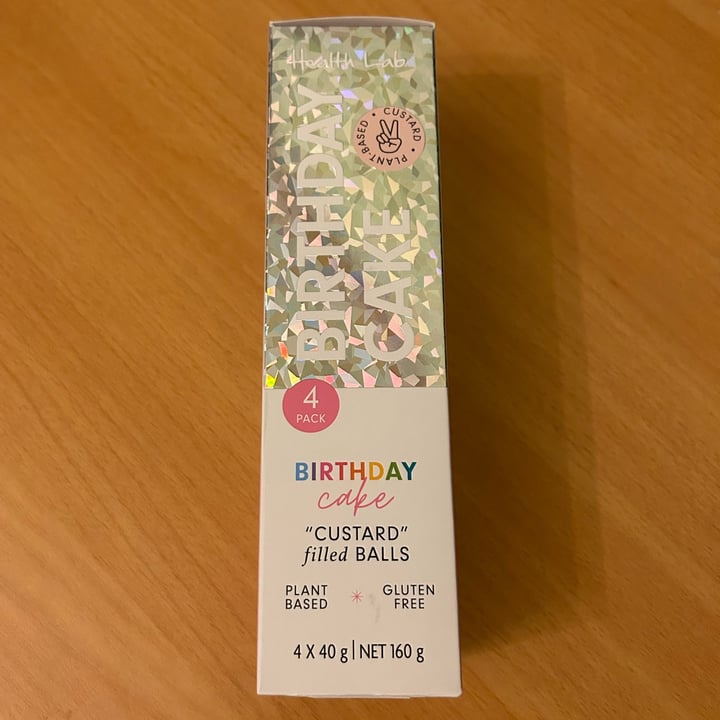 photo of Health Lab Birthday cake custard filled balls shared by @vegellious on  24 Oct 2023 - review