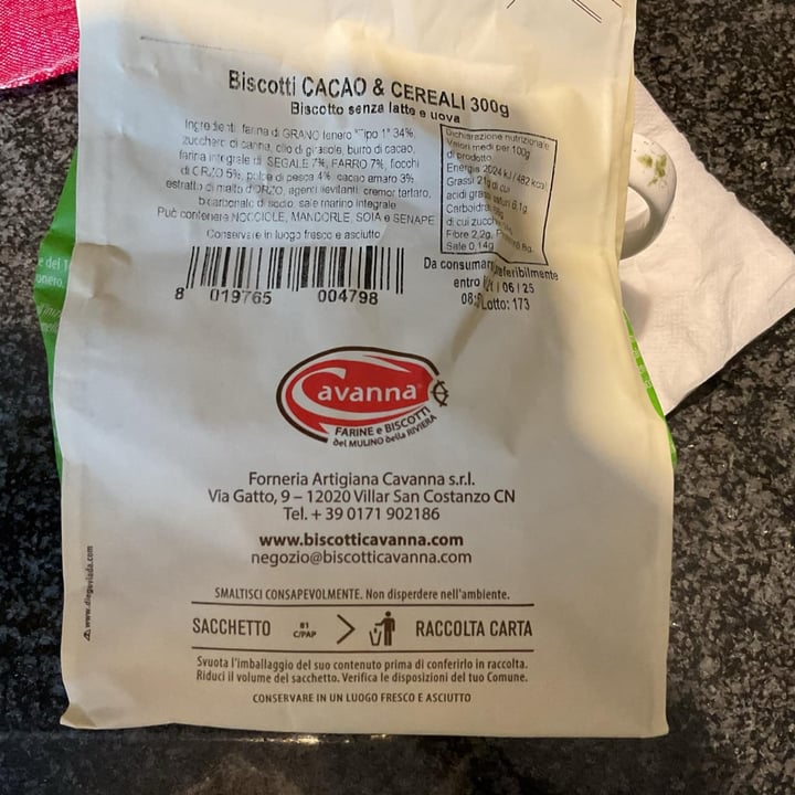 photo of Cavanna Biscotti Cacao E Cereali shared by @crislince on  30 Oct 2024 - review