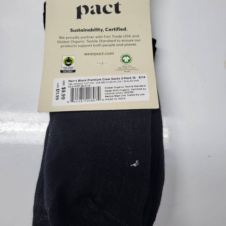 photo of Pact Men's Premium Crew Socks shared by @acastillon on  04 Aug 2025 - review