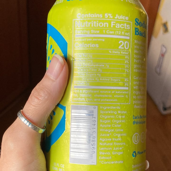 photo of Poppi Ginger lime prebiotic soda shared by @rjp on  31 Aug 2024 - review