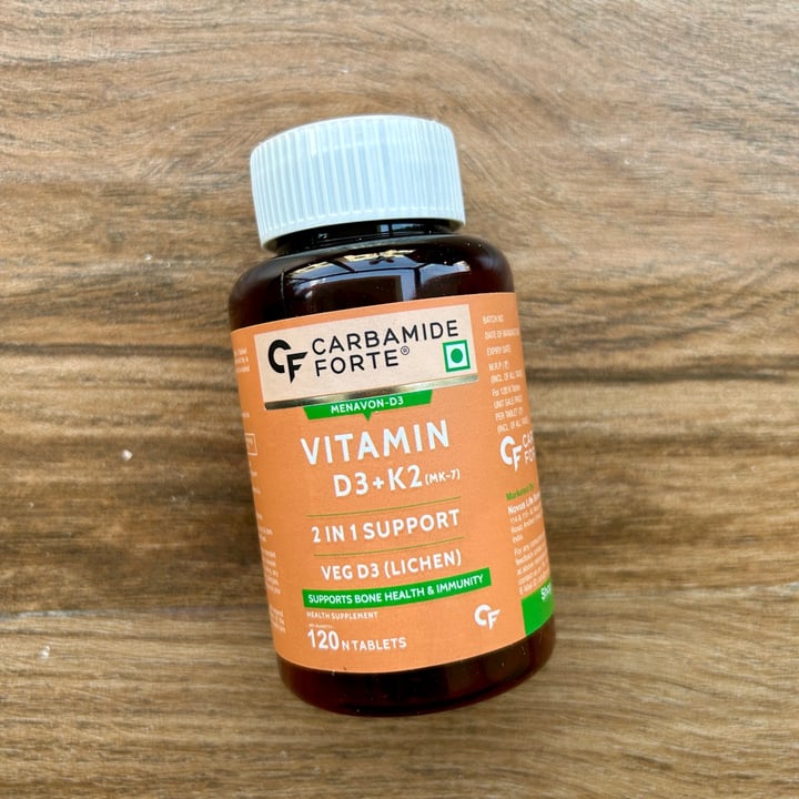 photo of Carbamide Forte vitamin d3 + k2 shared by @veganniran on  20 Apr 2024 - review