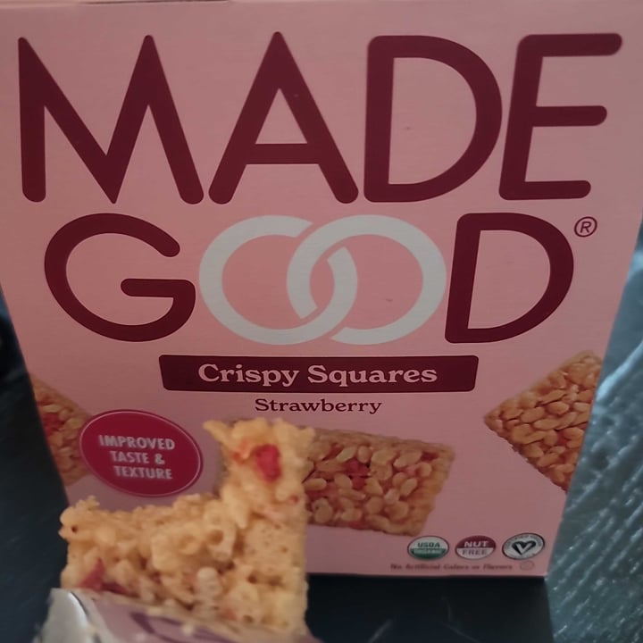 photo of Made Good Strawberry Crispy Squares shared by @vegronica on  14 Jun 2025 - review