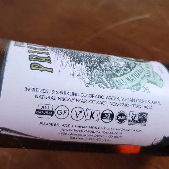 photo of Rocky Mountain Soda Co Pikes Peak Prickly Pear shared by @vegronica on  14 Mar 2025 - review