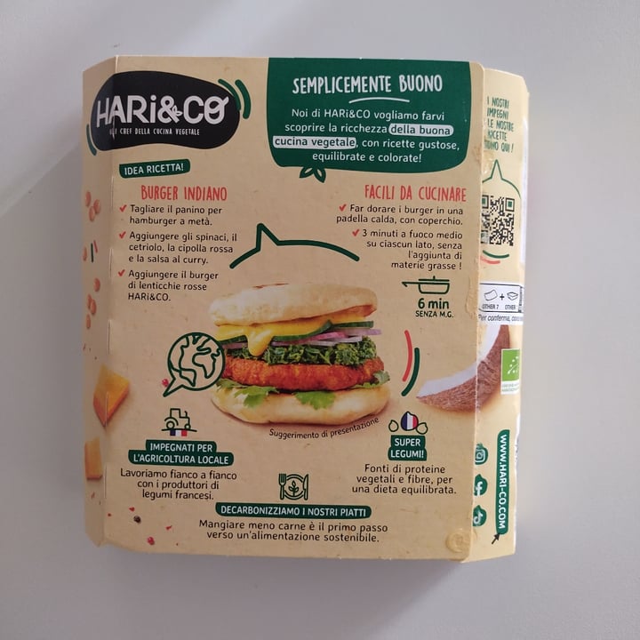 photo of Hari&Co burger vegetali lenticchie rosse zucca e cocco shared by @giusvisions on  16 Jun 2025 - review