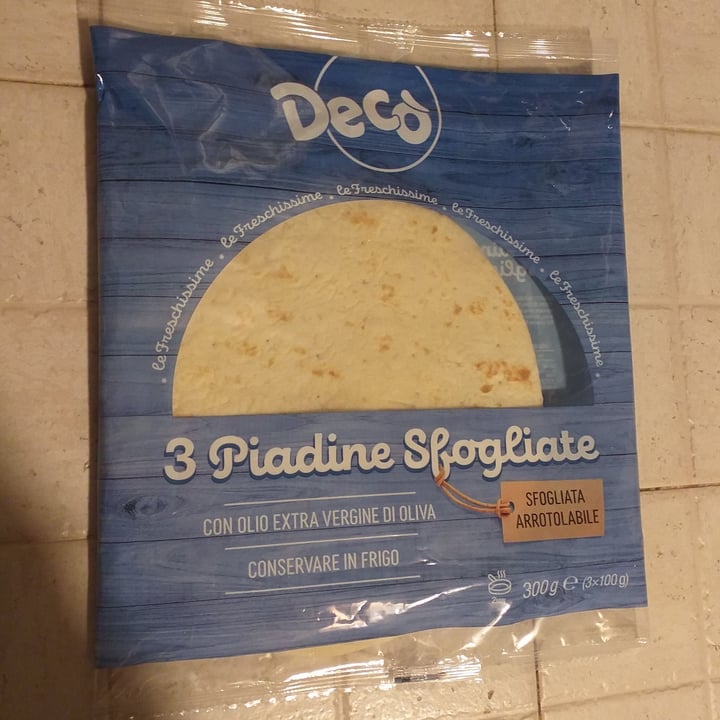 photo of Decò Piadine sfogliate shared by @francescapar on  16 Mar 2024 - review