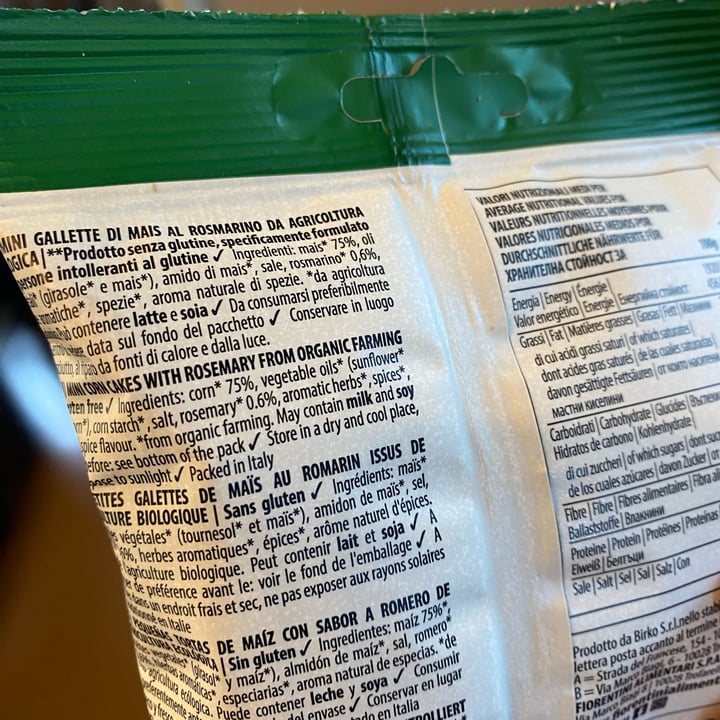photo of Fiorentini ,Mais Snack al Rosmarino Bio shared by @gretademarchi on  09 Aug 2024 - review