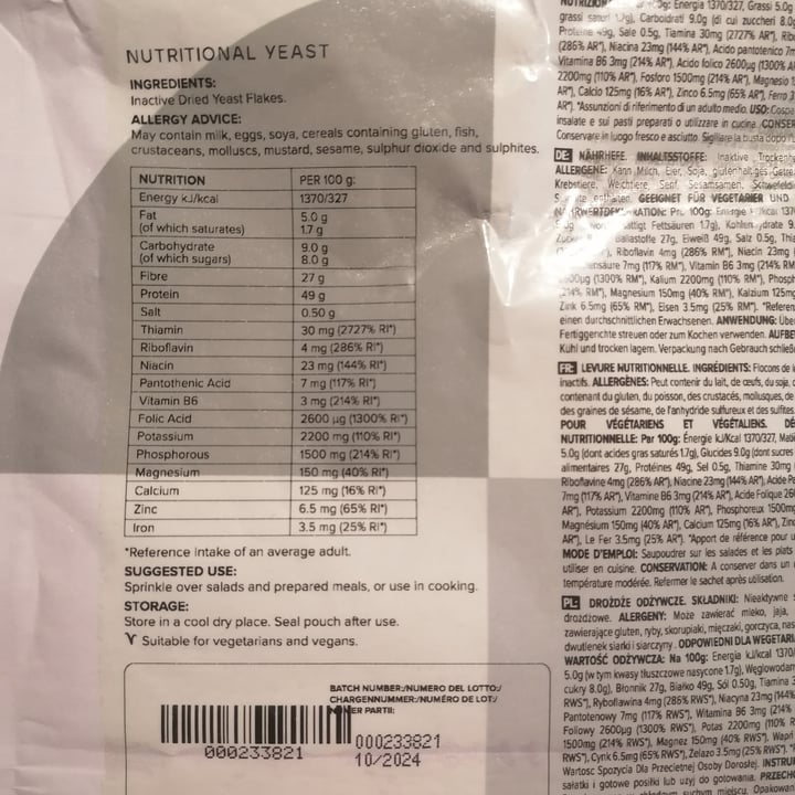 photo of Bulk Nutritional yeast shared by @charlix on  27 Jul 2024 - review