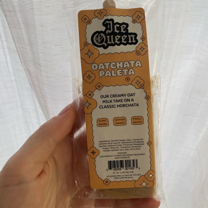photo of Ice queen Oatchata Paleta shared by @knorthway on  25 Jun 2025 - review