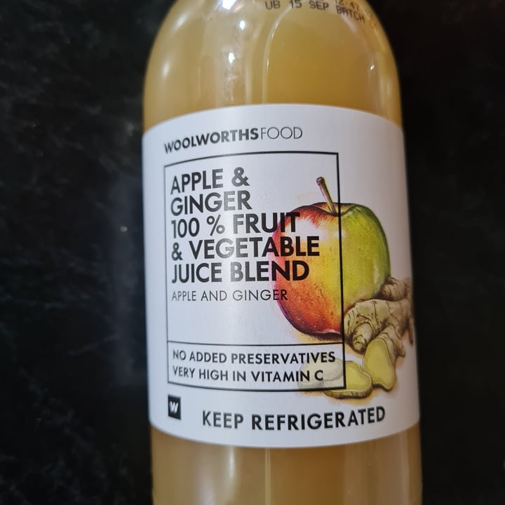 photo of Woolworths Food apple & ginger Fruit And Vegetable Blend shared by @veronicagroen on  25 Sep 2024 - review