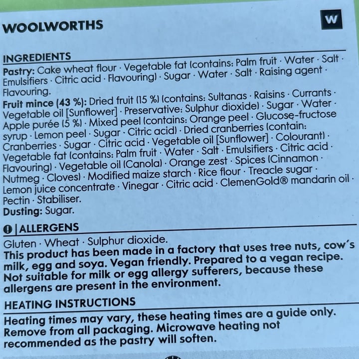 photo of Woolworths Food 6 Citrus Fruit Mince Pies shared by @annetaylor on  30 Nov 2023 - review