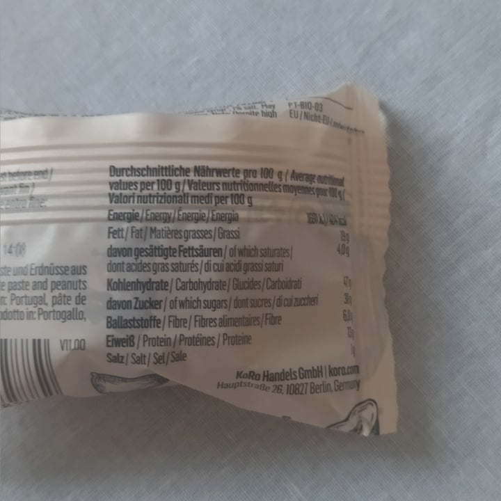 photo of Koro Bio energy ball Salted Peanut shared by @martinadigabriele on  18 Aug 2025 - review
