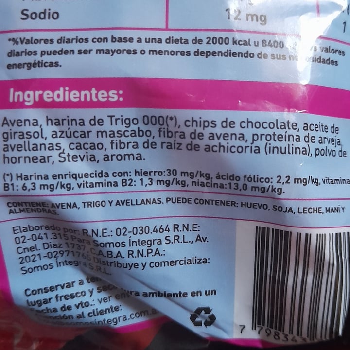 photo of Integra Cookies: Chocolate, Cacao Y Avellanas shared by @rochyalmendra on  09 Sep 2023 - review