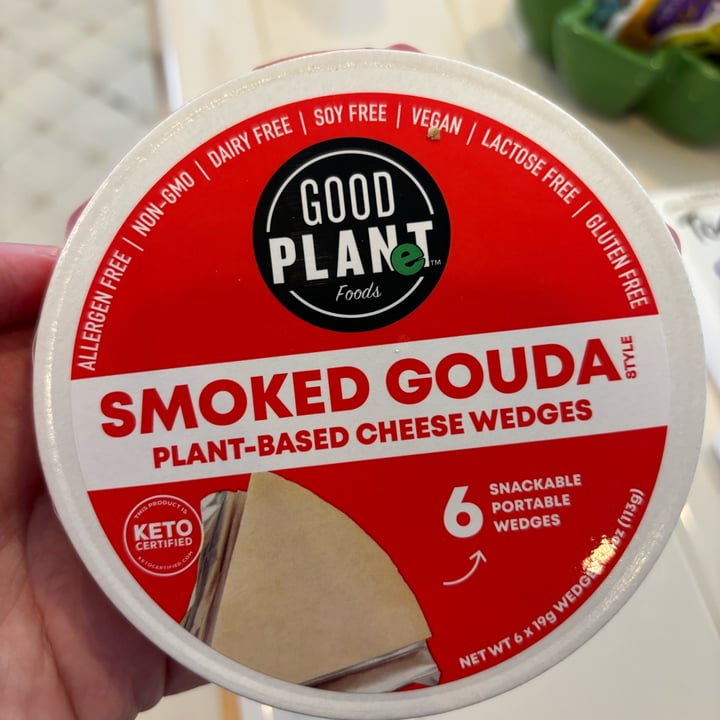 photo of Good Planet Foods Smoked Gouda plant-based cheese wedges shared by @veganniee on  17 Mar 2024 - review