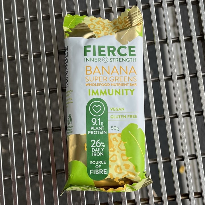 photo of Fierce Banana Super Greens Wholefood Nutrient Bar shared by @veganadam on  25 Apr 2024 - review