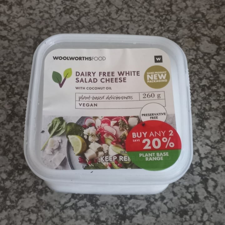 photo of Woolworths Food Dairy Free White Salad Cheese shared by @ronelle on  18 Sep 2023 - review