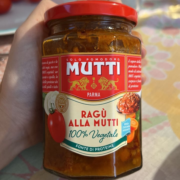 photo of Mutti Ragú Alla Mutti 100%Vegetale shared by @1fede4 on  16 Oct 2023 - review