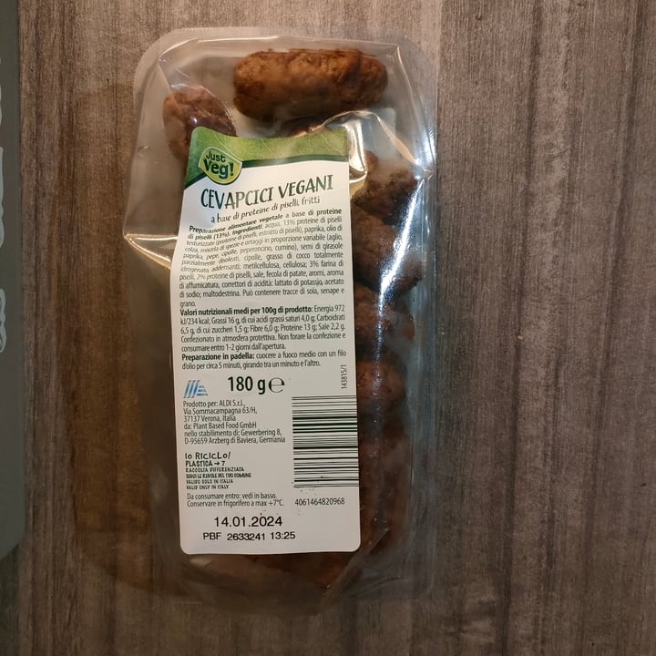 photo of Just Veg! (ALDI Italy) cevapcici shared by @irene80 on  07 Jan 2024 - review