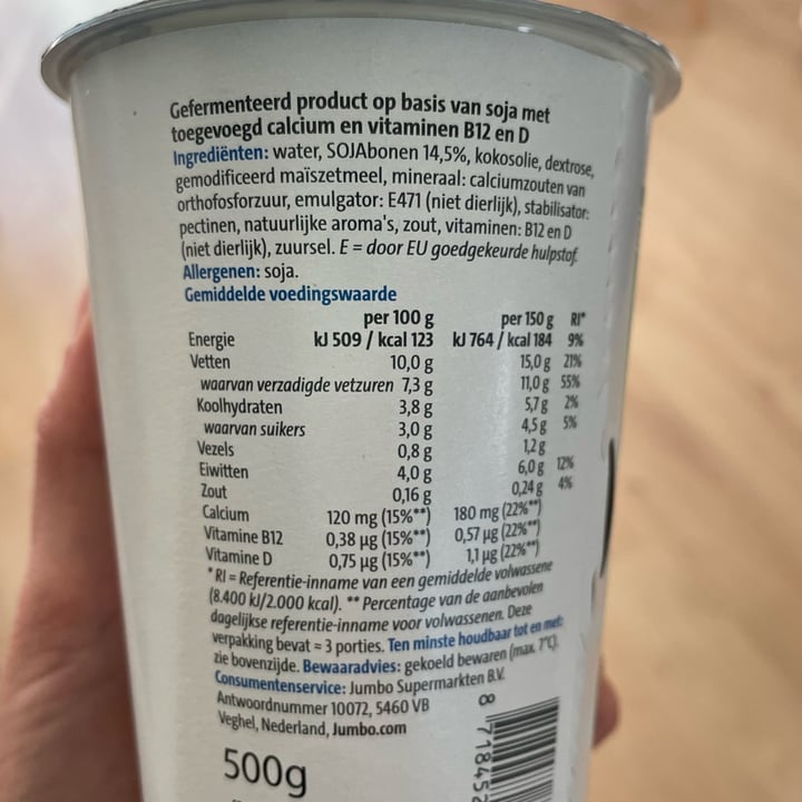photo of Jumbo Plantaardige Griekse Stijl Naturel (yoghurt) shared by @taz on  01 May 2025 - review