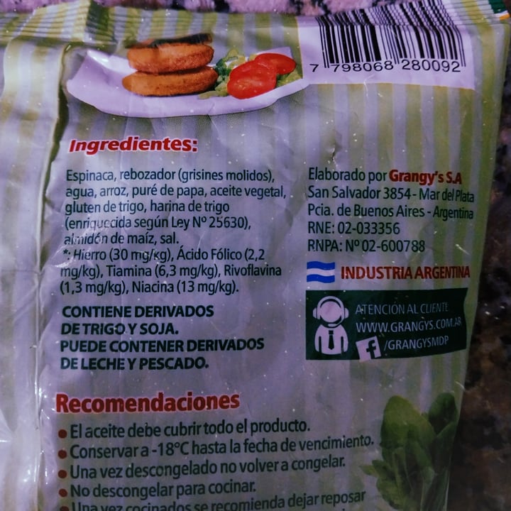 photo of Grangys Bocaditos De Espinaca shared by @nanicuadern on  17 Sep 2023 - review