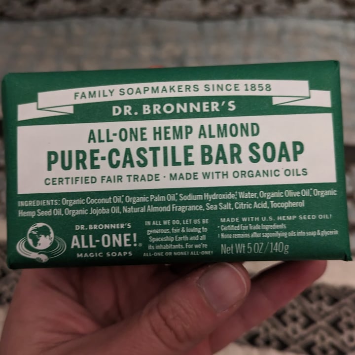 photo of Dr. Bronner's All One Hemp Almond Pure Castile Bar Soap shared by @edav334 on  12 Sep 2023 - review