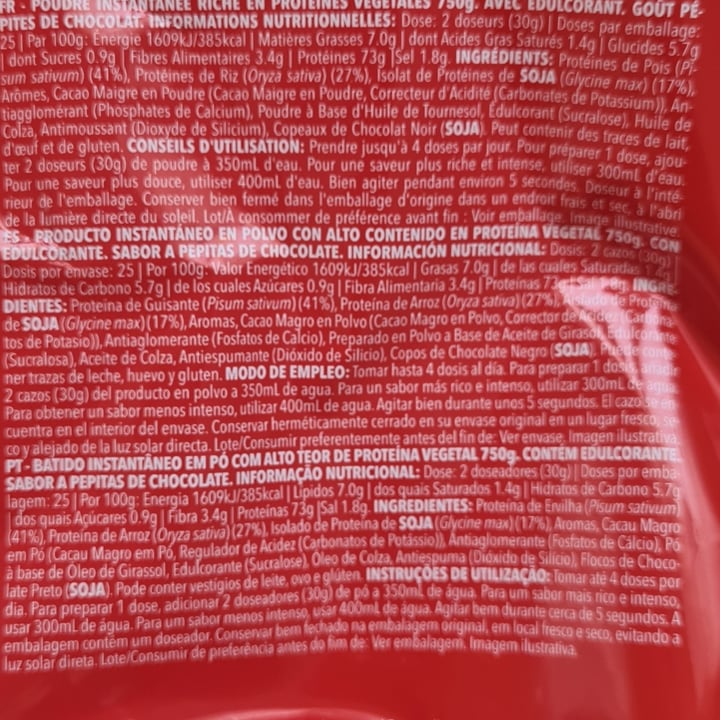 photo of Prozis Proteína Sabor Chocolate Chips shared by @oierland on  22 Jun 2025 - review