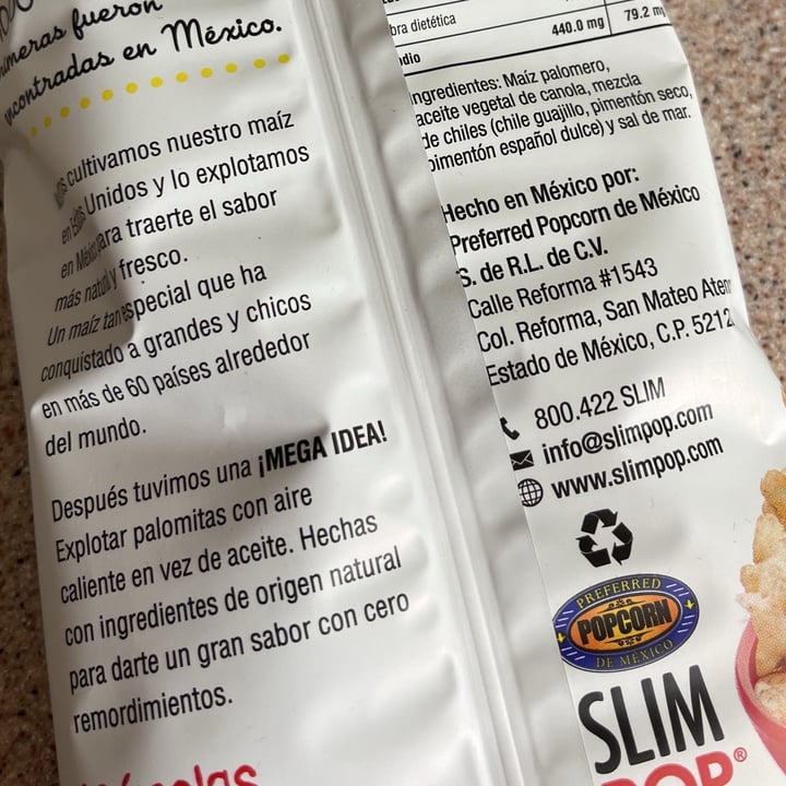 photo of Slim Pop Palomitas Mezcla de Chiles shared by @bego18 on  27 Jan 2024 - review