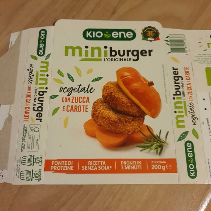 photo of Kioene mini burger carota e zucca shared by @stez on  17 Nov 2023 - review