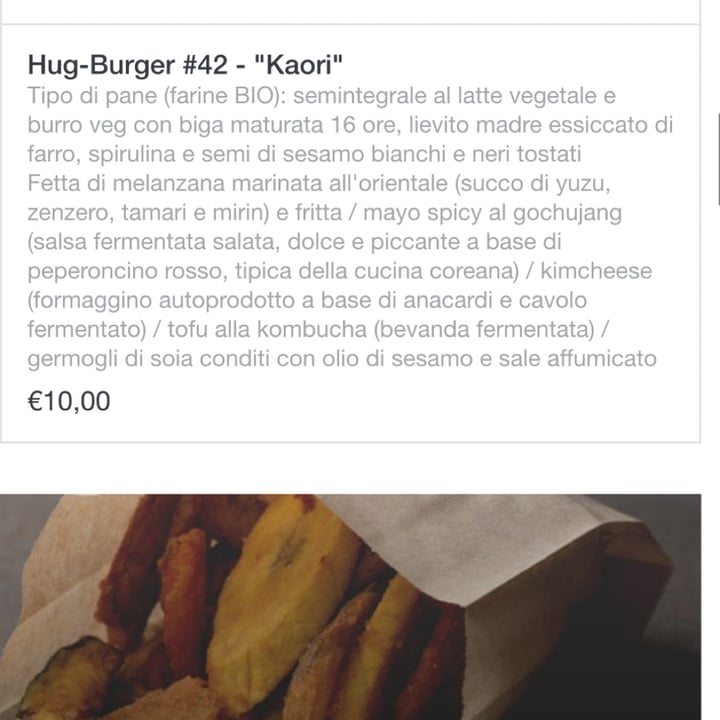 photo of HUG burger kaori shared by @vulcanoattivo on  14 Sep 2023 - review