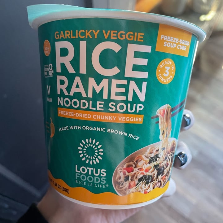 photo of Lotus Foods (Rice Is Life) Garlicky Veggie: Rice Ramen Noodle Soup (instant) shared by @switchharris on  14 Apr 2024 - review
