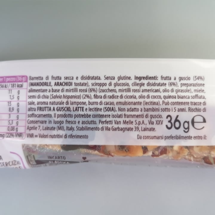 photo of Fruittella, good for you. Barretta semi di chia, ciliegie e mirtilli rossi shared by @lacla2022 on  01 Sep 2024 - review