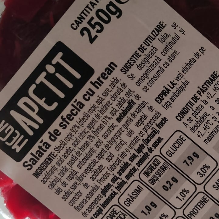 photo of Mega Apetit Beet and Horseradish Salad shared by @ciupertica on  25 May 2025 - review