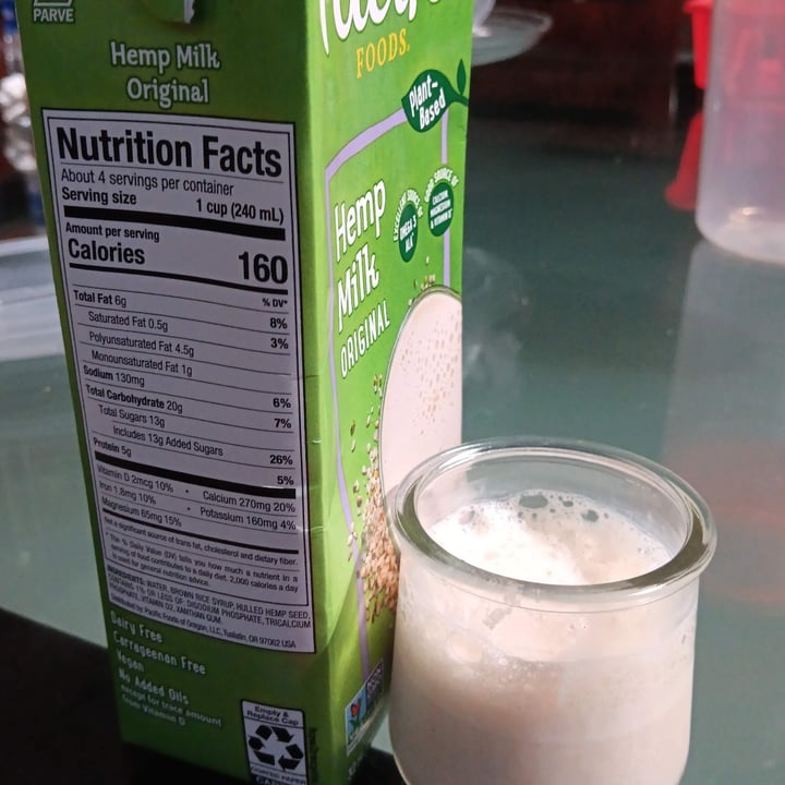 photo of Pacific Foods Hemp Original Milk shared by @lliguerpr96 on  31 Jul 2024 - review