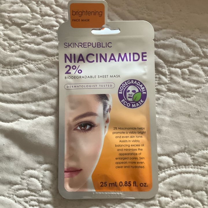 photo of Skin Republic niacinamide 2% Brightening Face Mask shared by @sarbearcor on  06 Jan 2024 - review