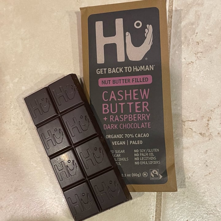 photo of Hu Kitchen Cashew Butter + Raspberry Dark Chocolate shared by @veggietable on  29 Feb 2024 - review