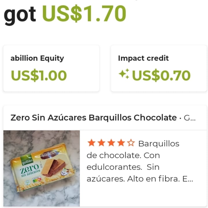 photo of Gullón Zero Sin Azúcares Barquillos Chocolate shared by @animalsvoices on  10 Sep 2023 - review