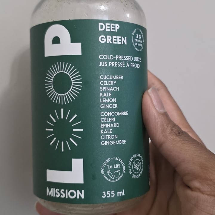 photo of Loop Deep Green Cold Pressed Juice shared by @theveglife on  29 Sep 2025 - review