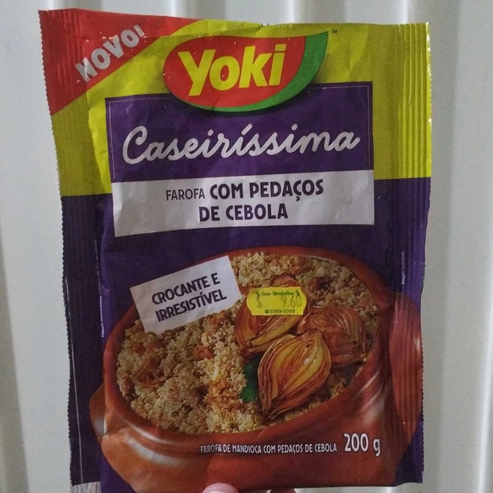 photo of Yoki caseiríssima farofa com pedaços de cebola shared by @cassiot on  17 Apr 2025 - review