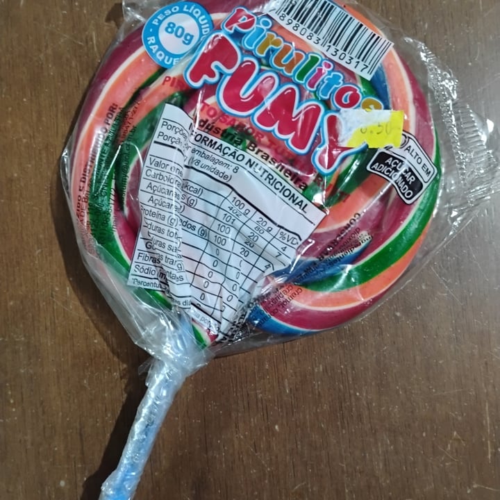 photo of Fumy Pirulito shared by @distarvegan on  10 Oct 2025 - review
