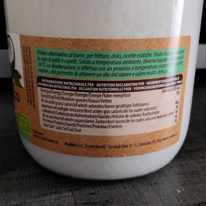 photo of Probios olio di cocco deodorato shared by @fernandoveganboccia on  10 Mar 2025 - review