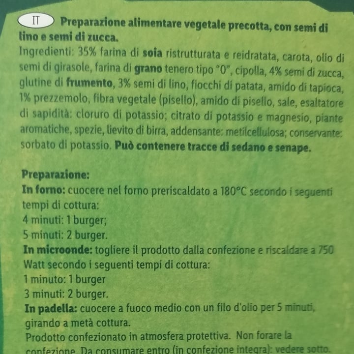 photo of Vemondo 2 burger con semi di lino e zucca shared by @antolilla on  03 Sep 2023 - review