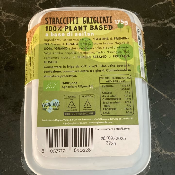 photo of Regina Verde Straccetti Grigliati a base di Seitan shared by @ilariuccia on  30 Aug 2025 - review
