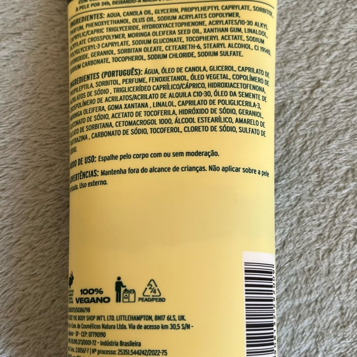 photo of The Body Shop loção desodorante hidratante corporal shared by @clarinha012356789 on  09 Jan 2024 - review