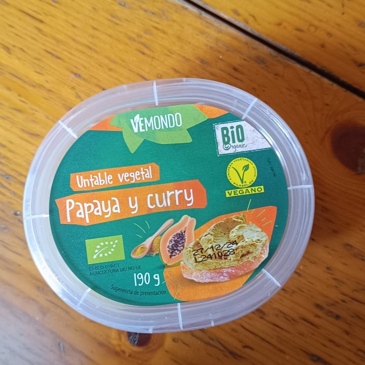 photo of Vemondo crema untable de papaya y curry shared by @ecoilogic on  22 Nov 2024 - review