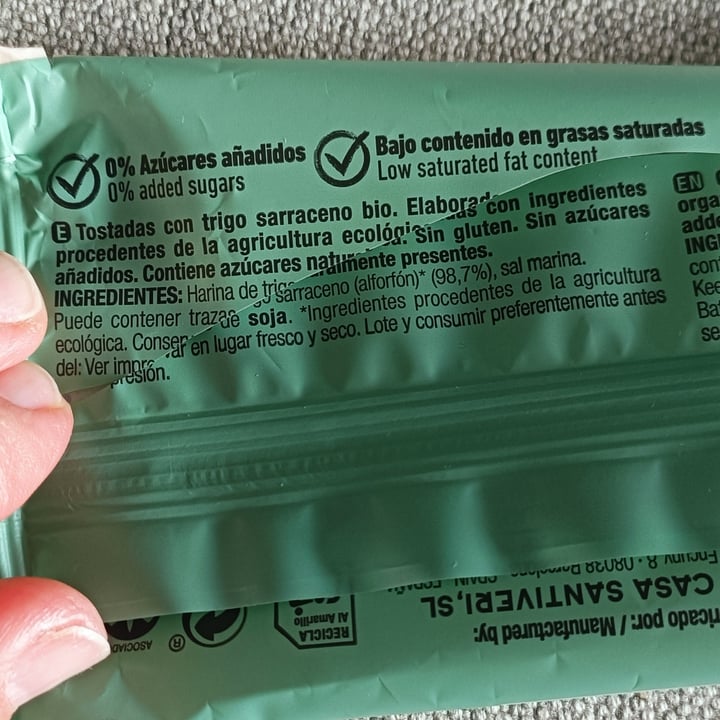photo of Santiveri Tostadas crujientes sarraceno shared by @felinavegana on  11 May 2025 - review