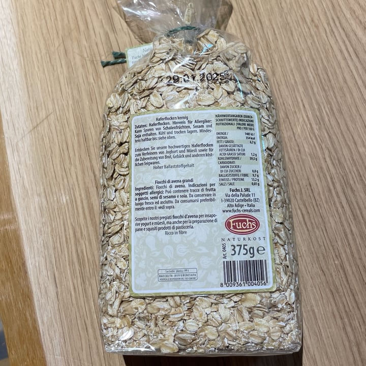 photo of Fuchs Naturkost Fiocchi di avena shared by @elisap on  28 Feb 2024 - review