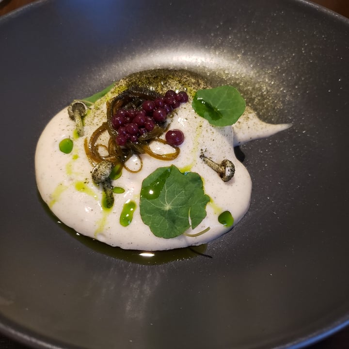 photo of SAUG.E cuisine végane Crabe cake, mousse de pomme de terre, caviar de vin rouge, kombu (spécial 2 ans) shared by @alexfoisy on  19 Sep 2023 - review