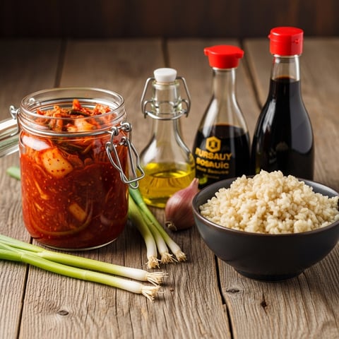 Warm Vegan Kimchi Bowl: An Easy & Flavorful Dish Inspired by The Buddhist Chef