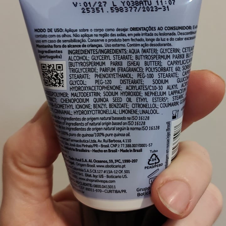 photo of O Boticário Nativa spa Lilac - loção renovadora desodorante shared by @vanessamaiolini on  10 Jun 2024 - review