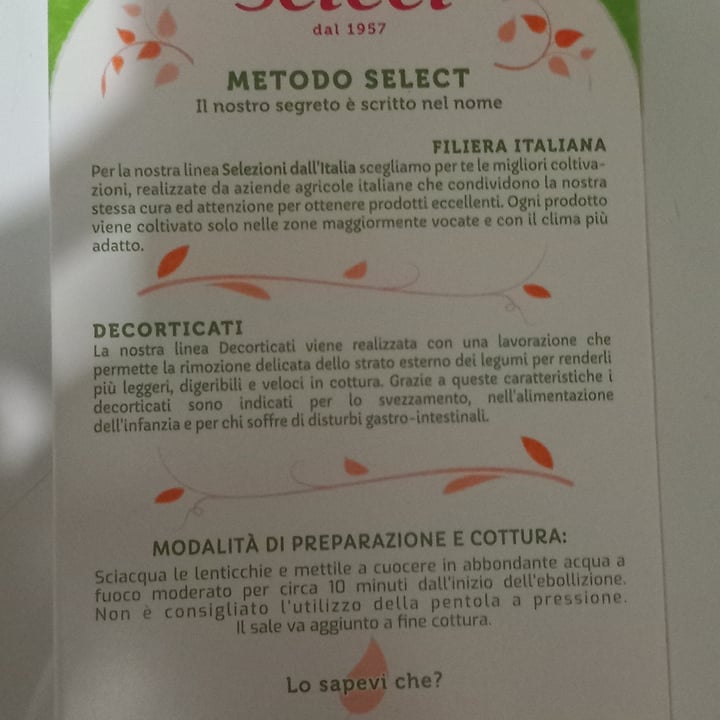 photo of select lenticchie rosse decorticate shared by @sputnjk on  07 Oct 2025 - review