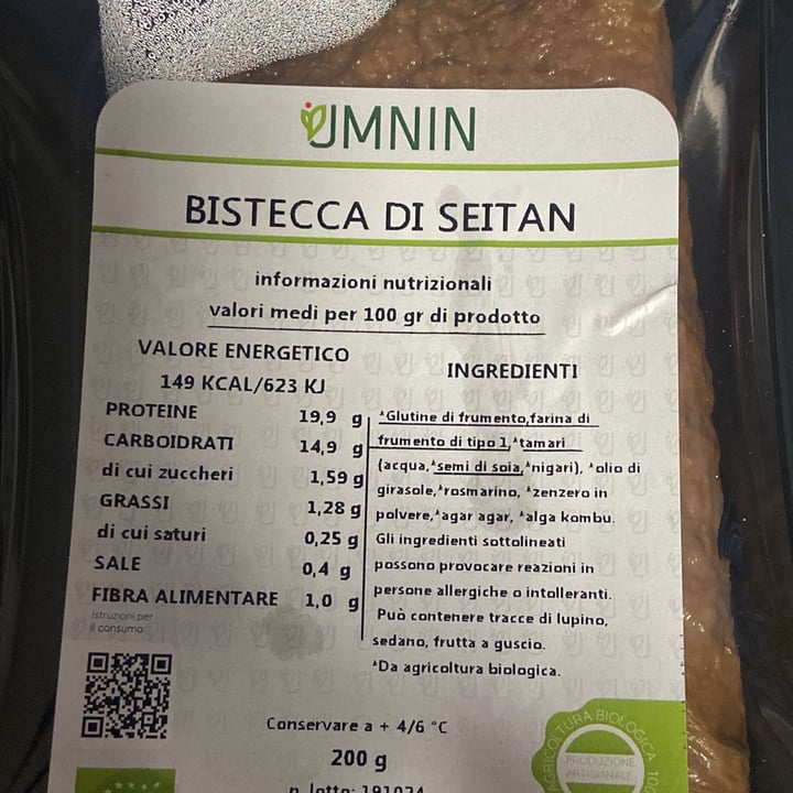 photo of Umnin bistecca di soia shared by @pippocat on  22 Nov 2024 - review